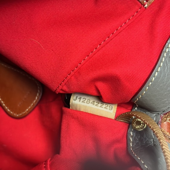 Dooney & Bourke Aubrey Leather Satchel with matching cosmetic bag & Key Fob - Picture 7 of 12